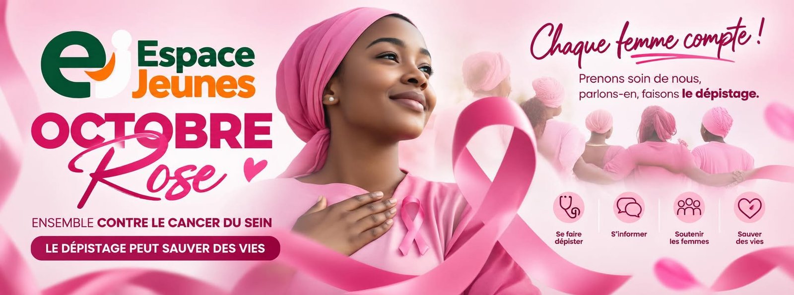 Octobre Rose avec Espace Jeunes : ensemble contre le cancer du sein